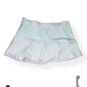 Y2K Embroidered white skirt